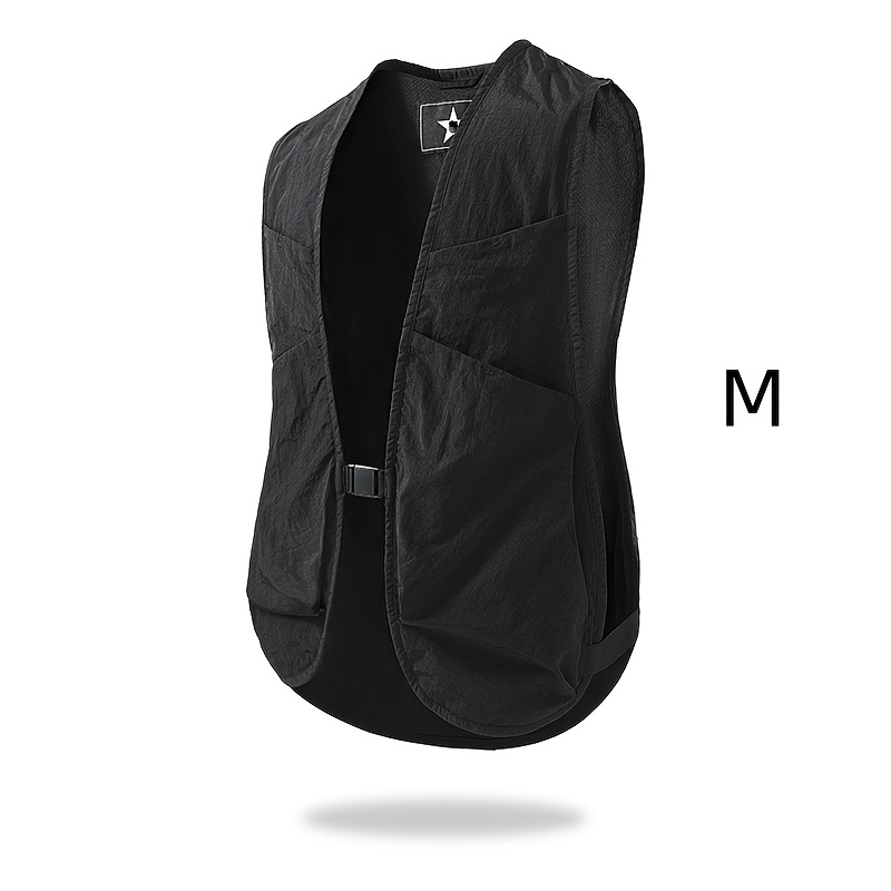TEMU Chaleco bolsa multifuncional de estilo vintage americano para ropa de trabajo, mochila sin de gran capacidad con múltiples bolsillos para
