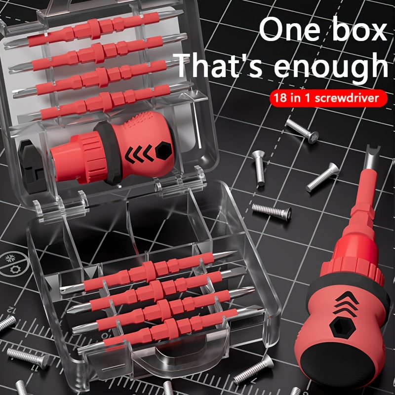 1pc 18 in 1   screwdriver set with 16 different models metal construction no electricity required no battery included perfect gift for boyfriend Product details 2