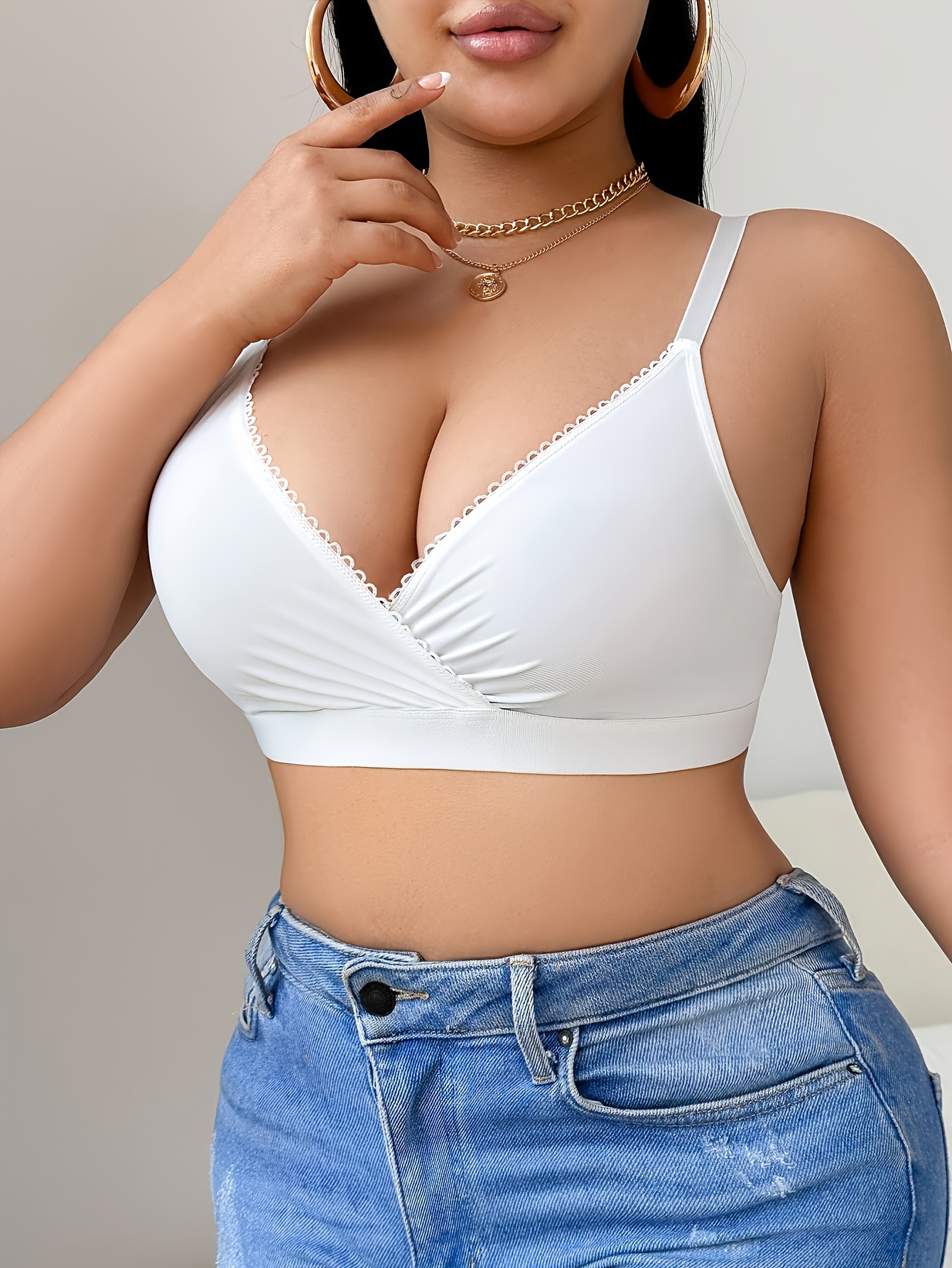 Plus Size Women's Bra • Underwire-Free, Padding-Free • Single Pack