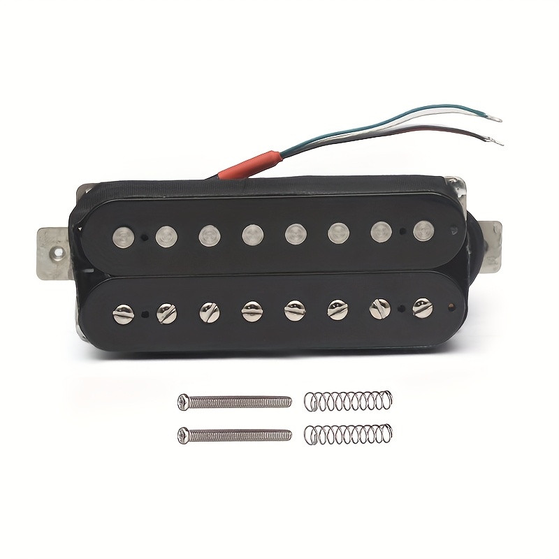 1pc Alnico 5 Humbucker Electric Guitar Pickup - 8-String, N-10K/B-15K Coil Splitting, Metal Construction, Uncharged Power Mode, Black, High-Quality Sound for All String Instruments, Guitar Pickup, Allstring Instrument, Sleek Metallic Finish, Durable Construction