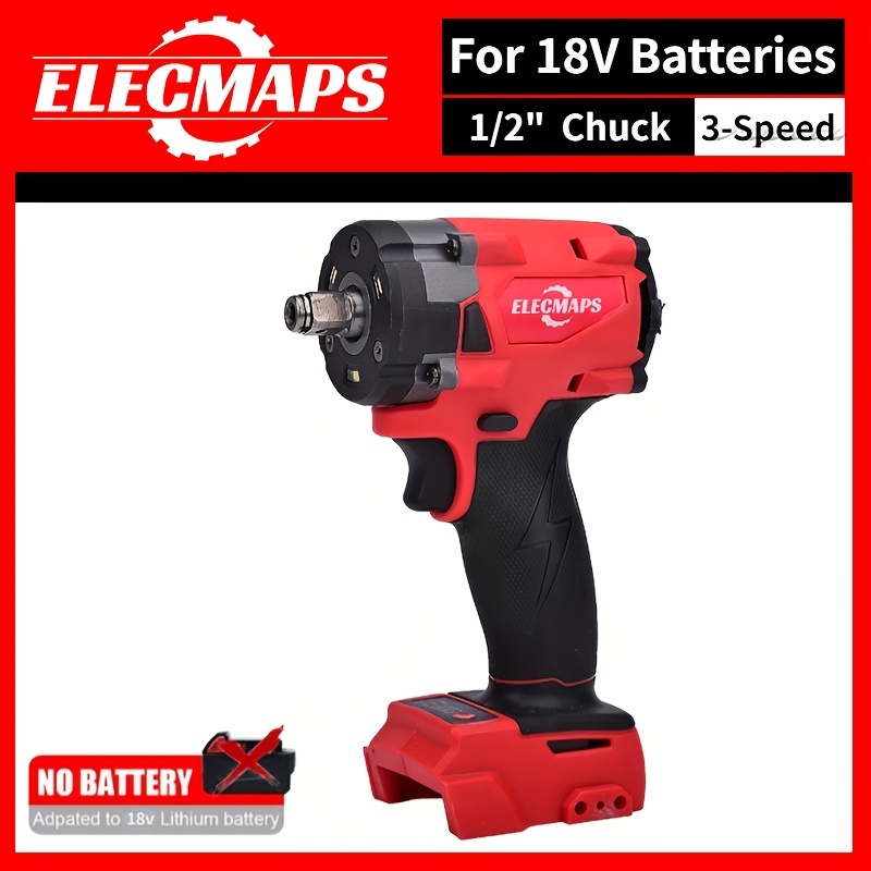 TEMU Impact Wrench, Cordless Impact Drill, Cordless Wrench For 18v Lithium Battery, Brushless Electric Impact Gun, 4500rpm High Torque Impact Driver,