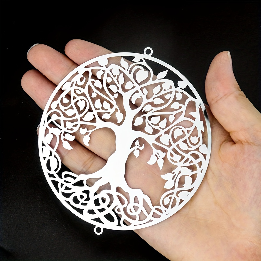 

Pendentif Arbre en Inoxydable - Connecteur de Éolien en DIY, Accessoire de Décoration la