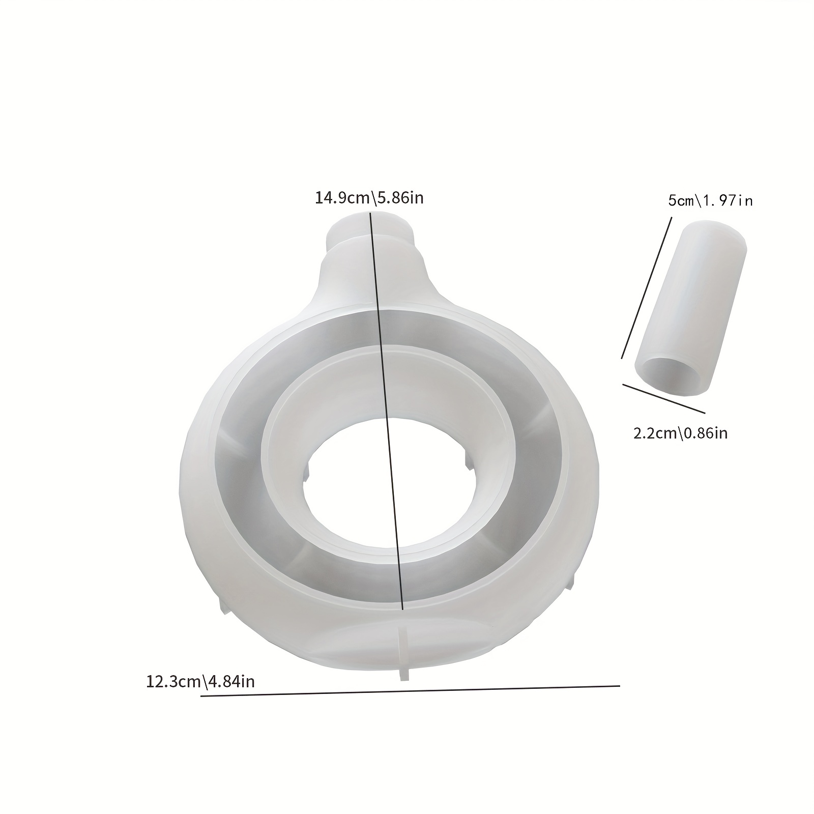TEMU Moule en silicone pour vase moderne, motif rayé nordique, vase rond ovale en céramique, moule en silicone pour vase, arrangement floral de table