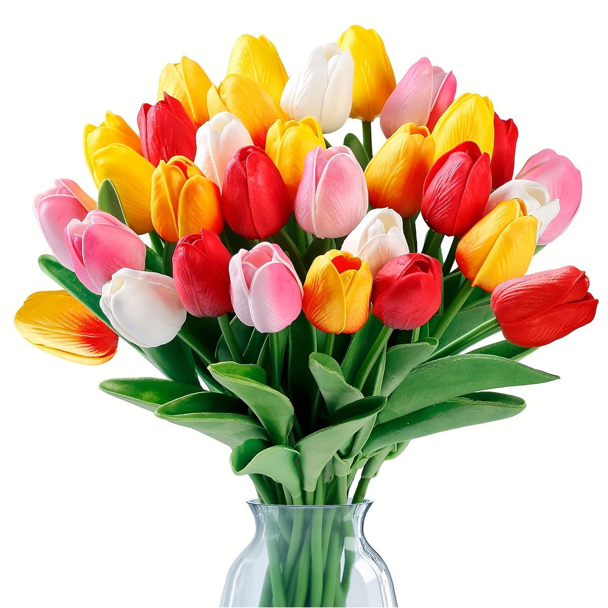 15pcs of artificial tulip flowers made of pu   wedding spring bouquets floral arrangements and decorations for home parties and offices 0