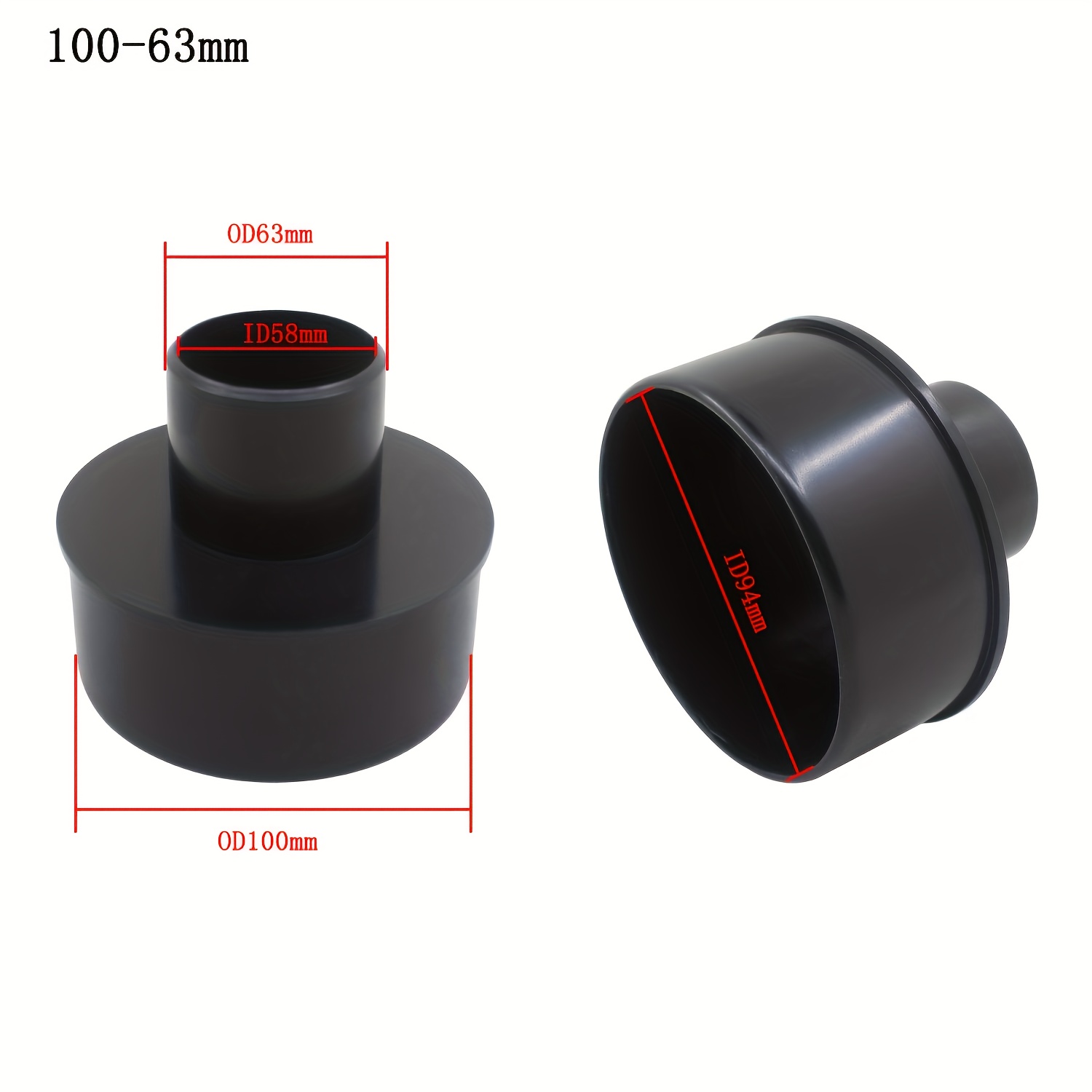 Image of Dust Collection Hood For Woodworking, Designed For Miter Saws, With Suction Nozzle Options Of 50mm And 63mm