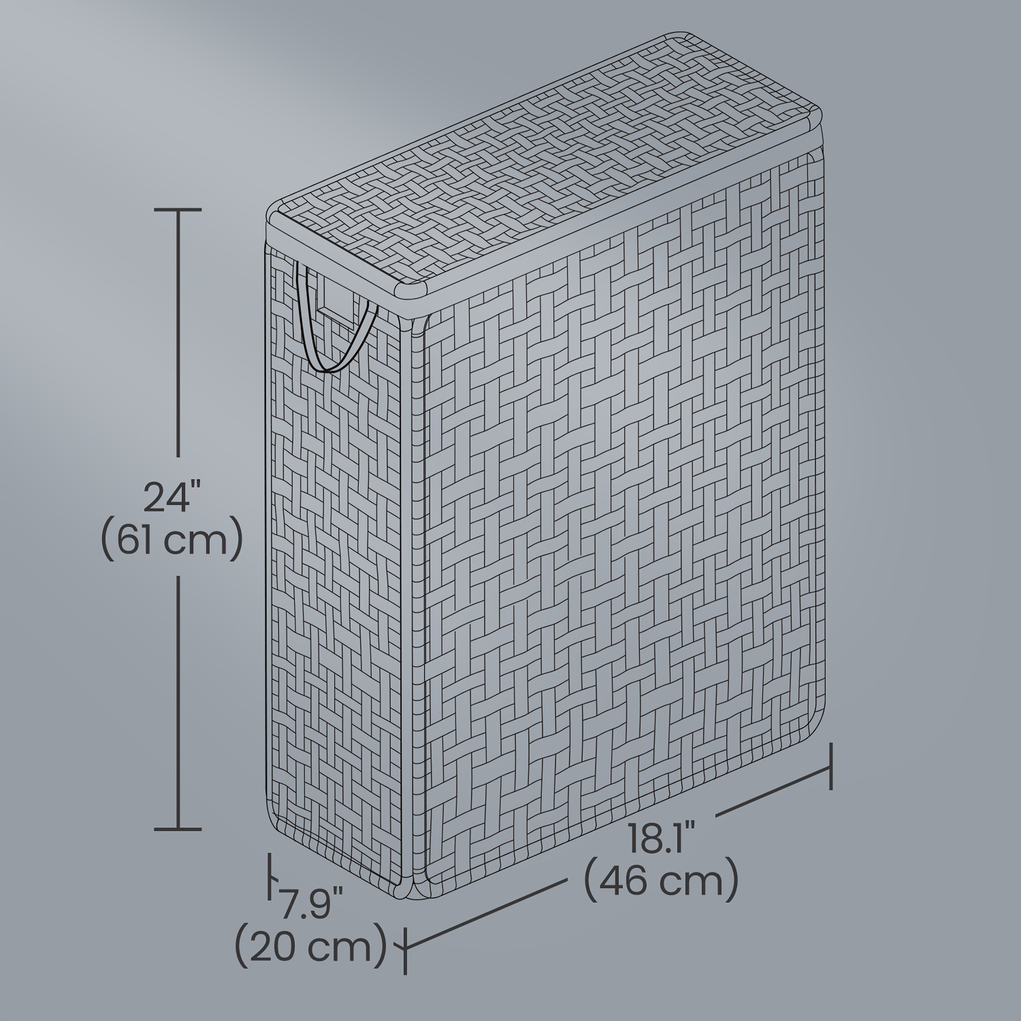 Foldable Laundry Hamper with Lid and Removable Liner