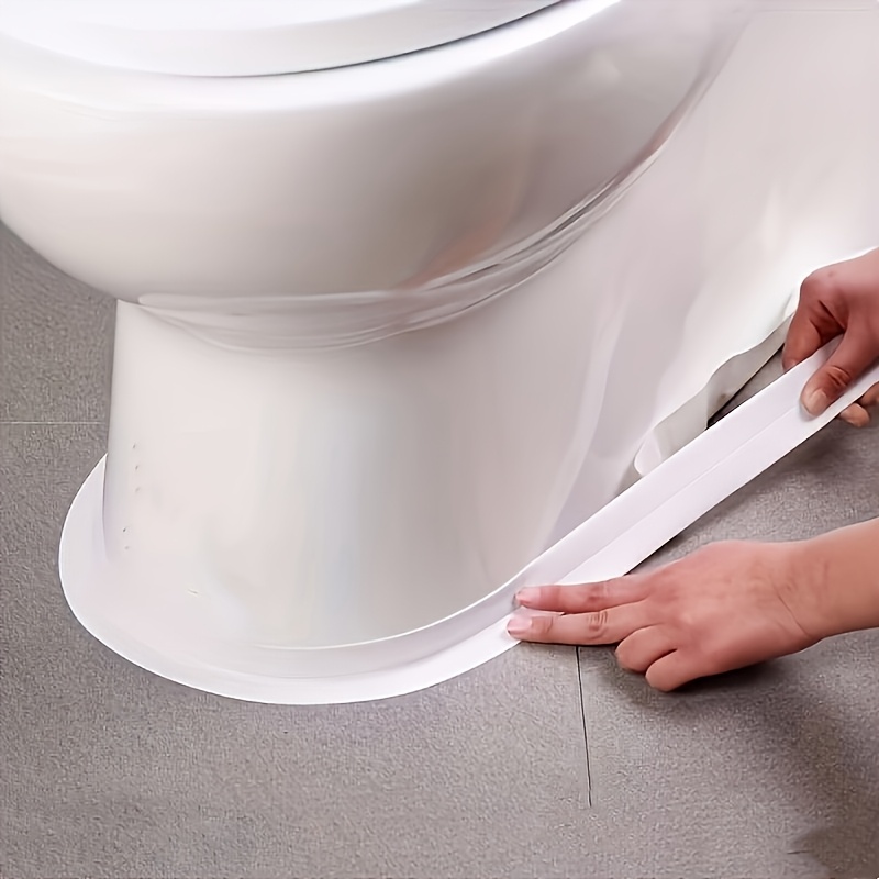Image of 1 Roll Of Toilet Sealing Strip, Self-adhesive Sealing Tape - Suitable For Kitchen And Bathroom, Avoid Moisture