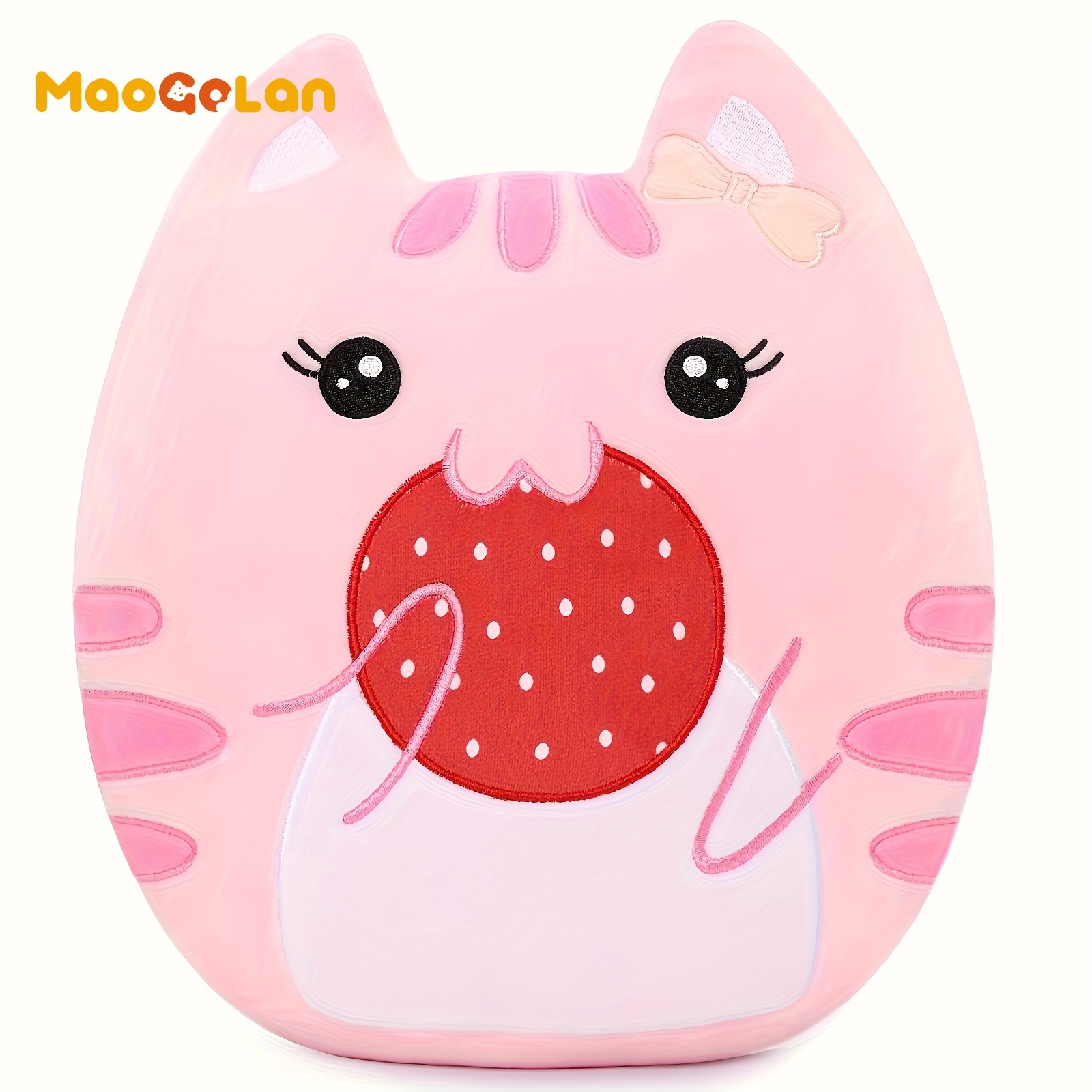 

Maogolan Ultrasoft Stuffed Animals Throw Pillow, Kawaii Pink Strawberry Cartoon Plush Toy Pillow, Great Gift For Kids, Teens, 12