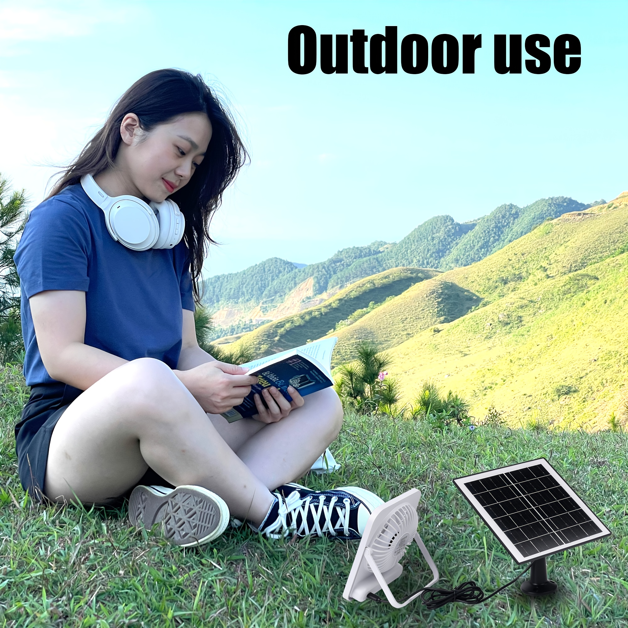 5w solar panel with 5200mah built-in battery - portable solar charging station, usb-c/usb-a fast charging, 5v outdoor power bank for security cameras, doorbells, lights, phones, fans, emergency backup power - compact & lightweight design with 360° mounting, compatible with micro usb/type- , ideal for camping, hiking, and emergency use, solar-powered with voltage regulator icc Product details 2