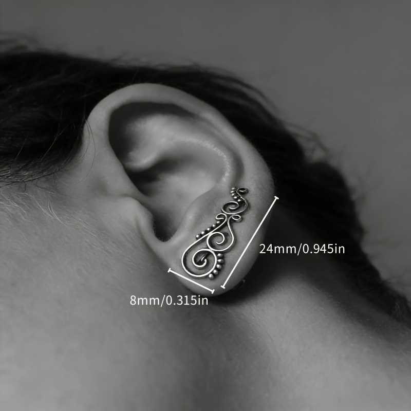 Retro Scroll Pattern Earrings, Unique Gift