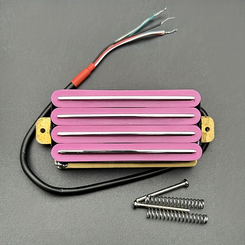 Electric Guitar Pickups, Four Coil Dual-Blade, High Output, Metal Playing-Compatible, Non-Electric, Ceramic Material, Guitar Accessorie