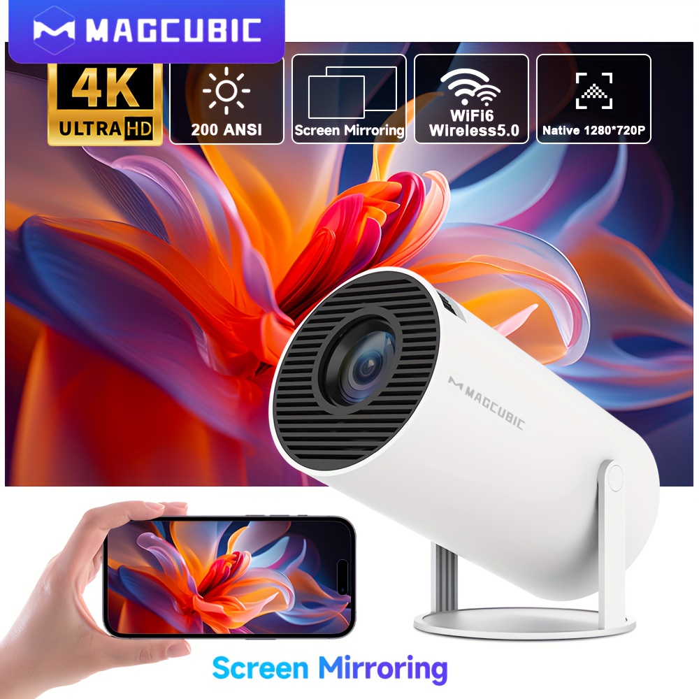 

Magcubic 4k Projector Hy300 Us Hi- A3100 200ansi 1280*720p Portable