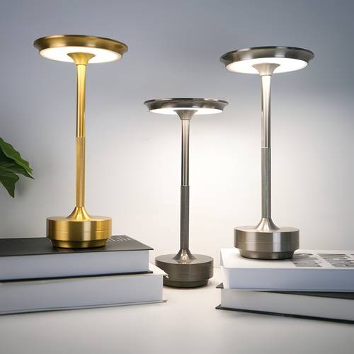modern metal led desk lamp 4000mah touch controlled adjustable brightness desk lamp rechargeable usb bedside lamp suitable for bedrooms and living rooms minimalist decorative lamp