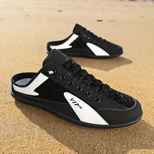 1 pair of mesh half slippers sports sandals and beach slippers breathable lightweight fashionable and versatile suitable for who and trends