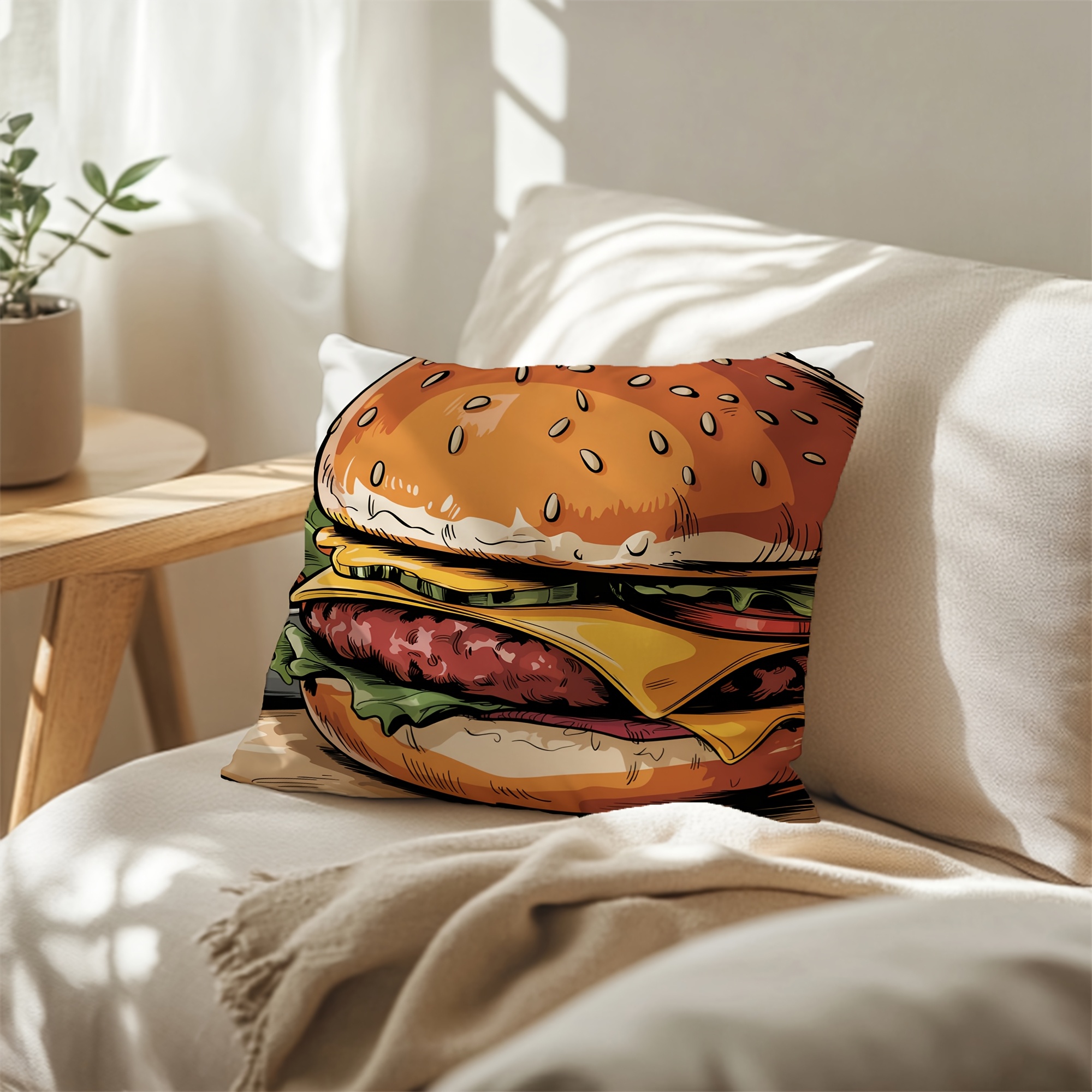 クッション・座布団 HUMAN MADE HAMBURGER CUSHION Multi Amazon.com: funnykitten Hamburger Plush Pillow, 3D