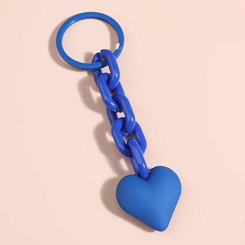TEMU 1pc Portachiavi a Forma di Cuore con Collegamento, Ciondoli Decorativi per Borse, Ottima Idea Regalo per