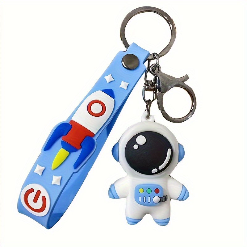 Cartoon Astronaut Spaceman Schlüsselanhänger Rosa Blau Silikon Anime Tasche  Anhänger Auto Zubehör Kind Spielzeug Kawaii Mädchen Geschenk Von 1,3 €