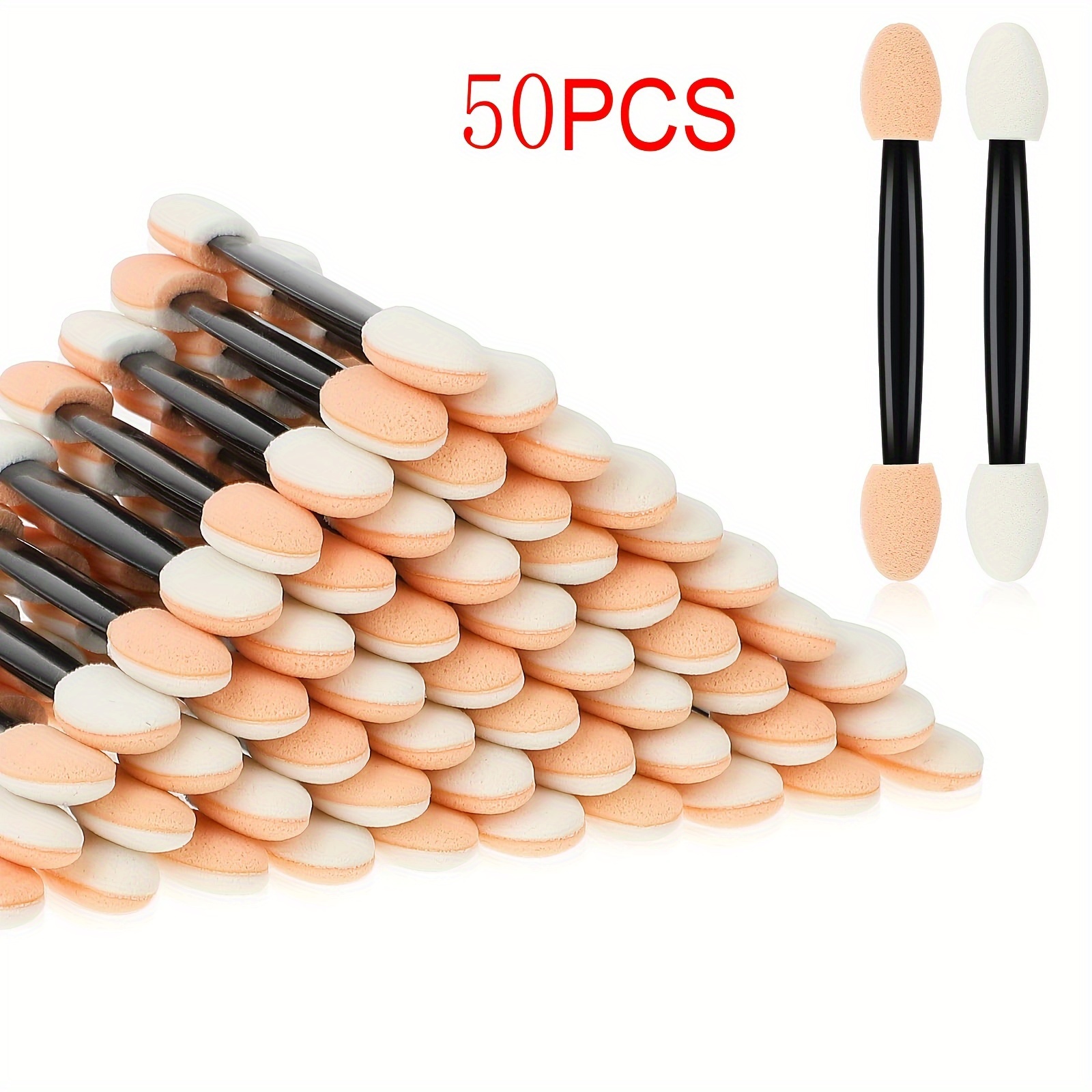 TEMU Eye Shadow Applicator Set, Colorful Eye Shadow Applicator Double-sided Eye Makeup Applicator, Sponge Eye Shadow Applicator Double, Face Eye