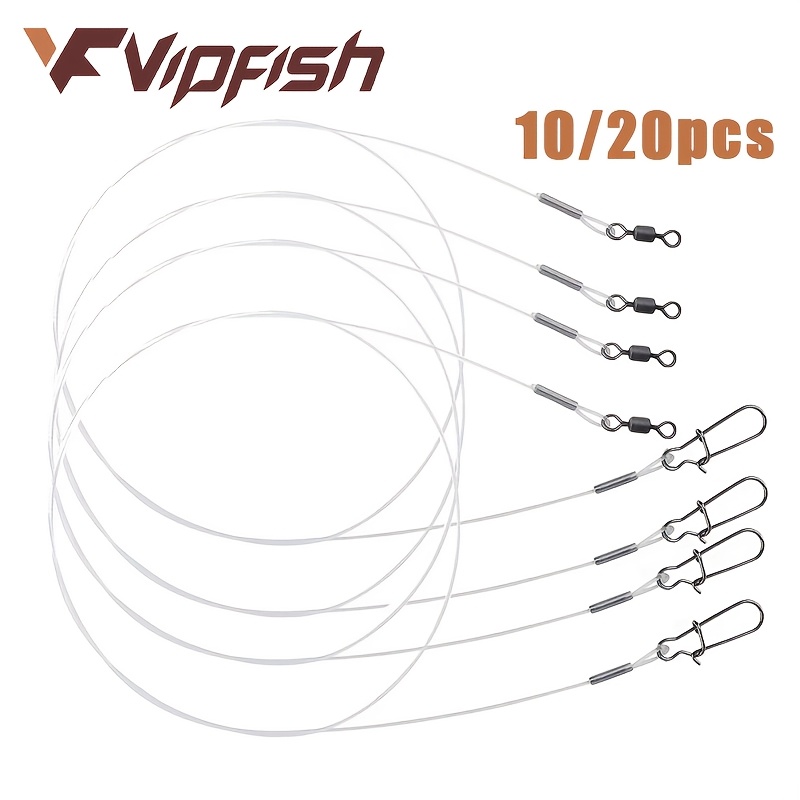 10/20 szt. Żyłki wędkarskie fluorokarbonek do wędek, z karabińczykami Duo Lock i szybkozłączką