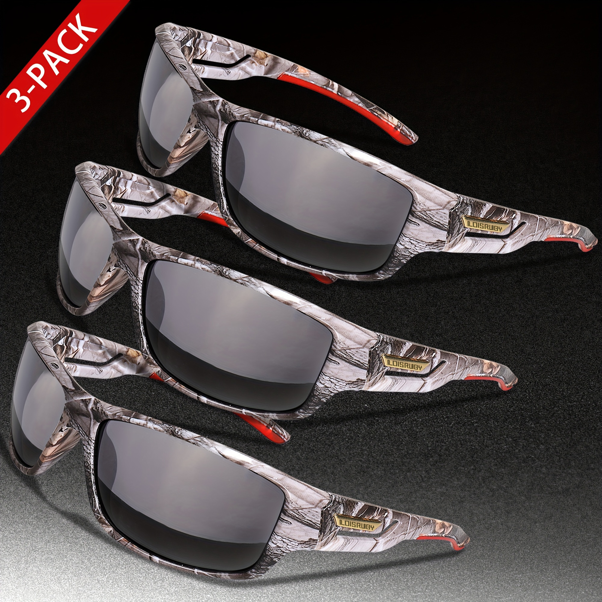 Polarized Sunglasses Camouflage Frame Sport Sun Glasses Fishing +