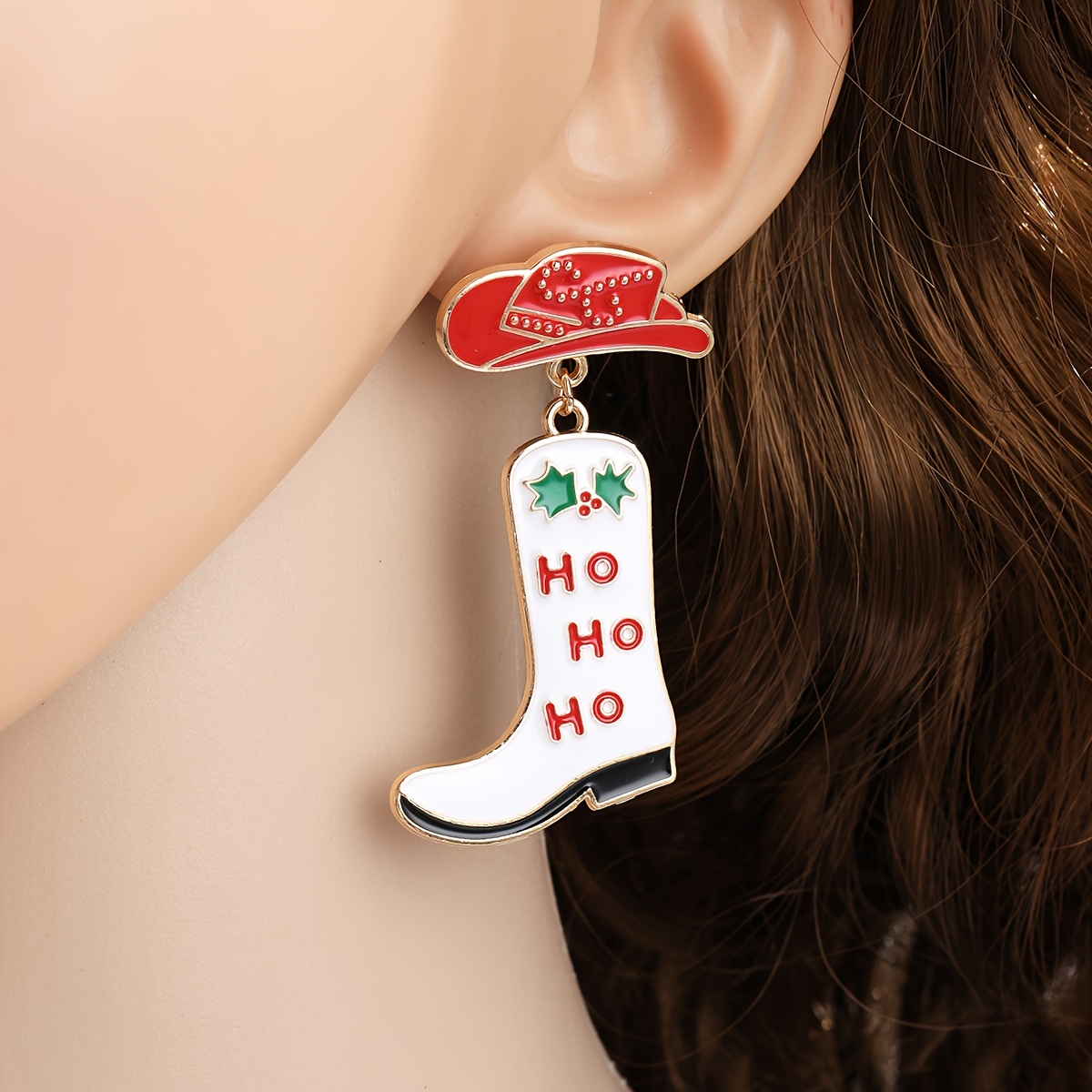 

Chic -western Style Dangle Earrings - Alloy With Stainless Steel Posts, Christmas & Casual Attire