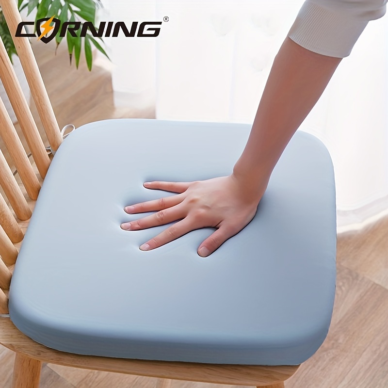 

Corning Square Memory Foam Chair Cushion - 100% Polyurethane, Extra Soft, Removable, Reversible, Washable Cover, Spot-clean, Comfort Pad For Office, Kitchen, Dining Chairs, Buttocks Pressure