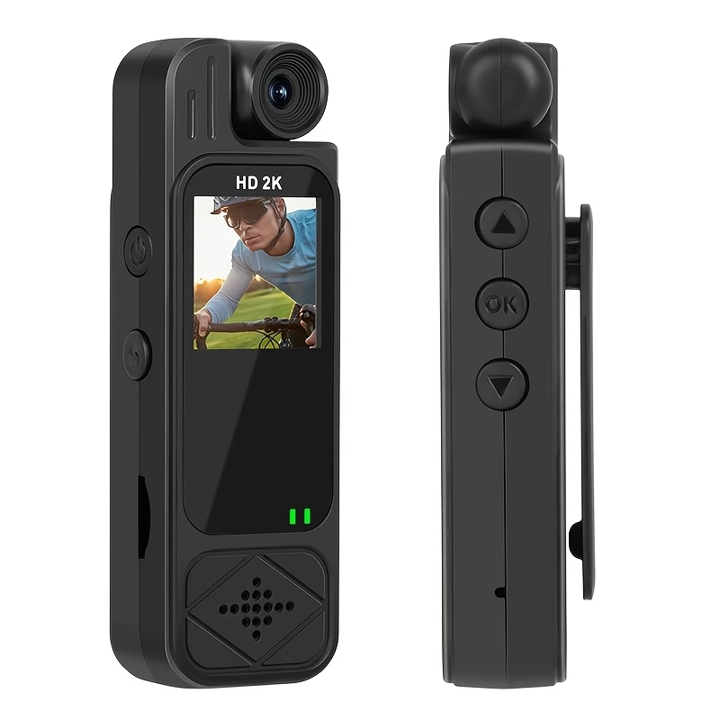 2k full hd body camera wearable portable body camera with infrared night motion detection 180 lens adjustment 32gb memory card included compact wireless mini camera for sports cycling fishing details 1