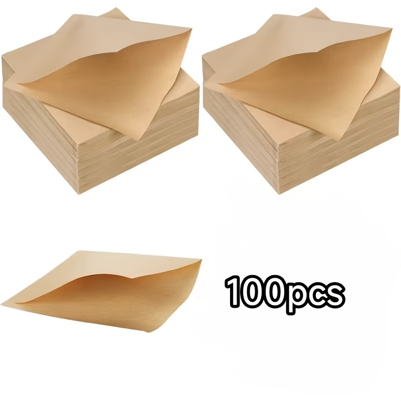 E-shop 100 Einweg-Kraftpapierbeutel, braune Kraftpapierverpackung mit doppelter Öffnung, einzeln verpackte Papiertüten