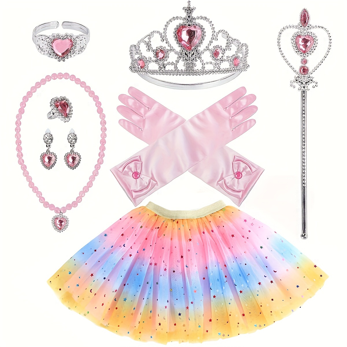 7 Pezzi Set Di Mantelli Principessa, Mantello Principessa Per Ragazze Con  Corona Di Tiara, Bacchetta Per Vestirsi Da Principessa Per Bambine - Temu  Italy