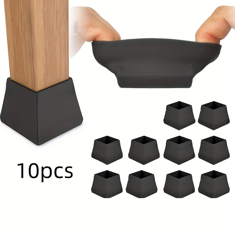 Image of 10 Pack Large Thickened Silicone Furniture Pads, Non-slip Table And Chair Leg Floor Protectors, Anti-scratch Anti-dent Floor Cushions