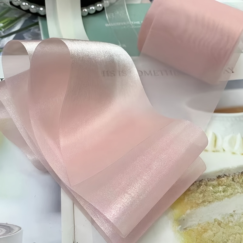 TEMU Ruban de gaze lisse et , taille (largeur 6 cm/longueur 3,), coupé , très approprié pour la fabrication de nœuds papillon, de pinces à cheveux