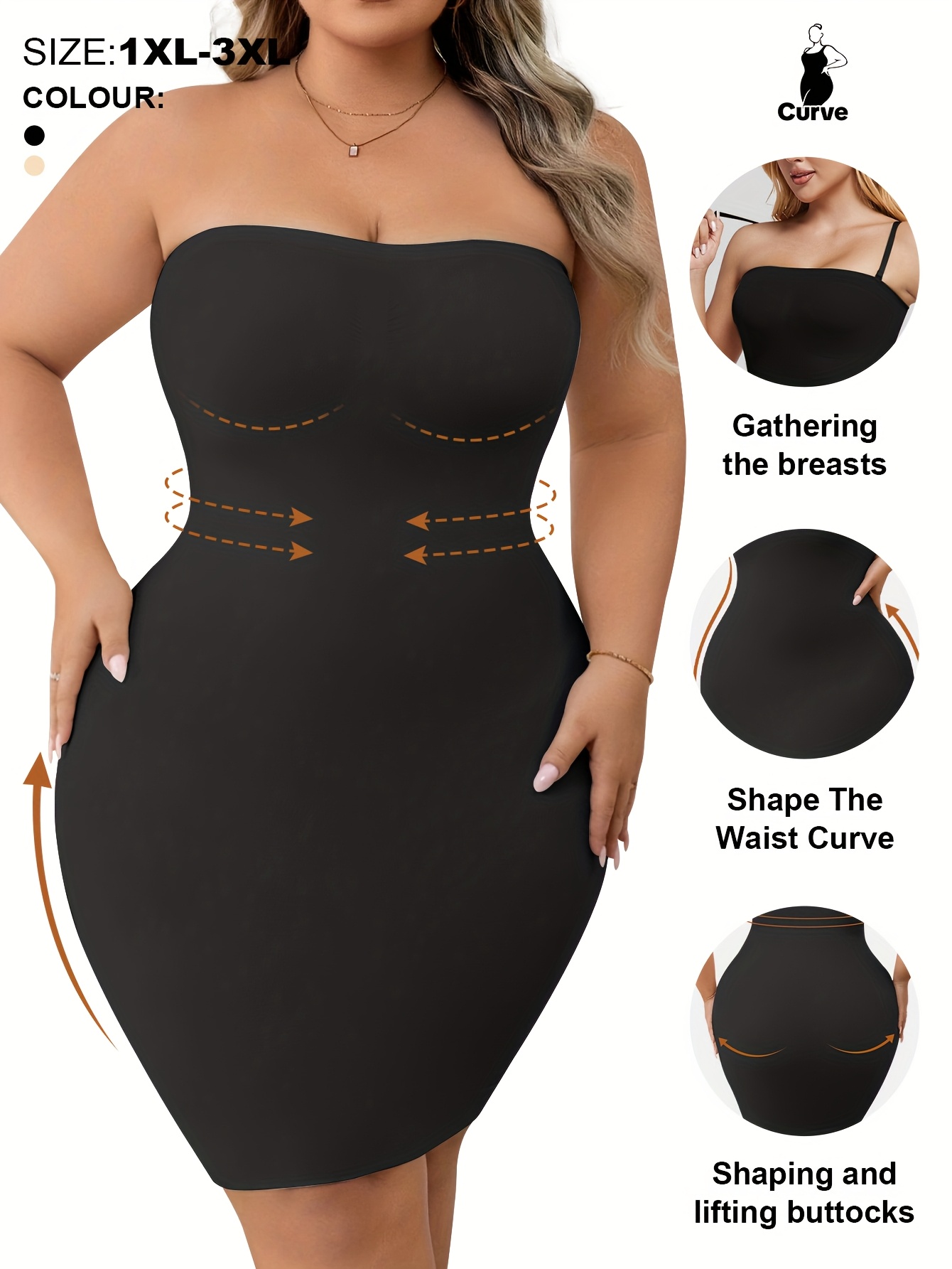 Popilush Lace Corset Dress For Women - V Neck Shapewear Tummy Control...