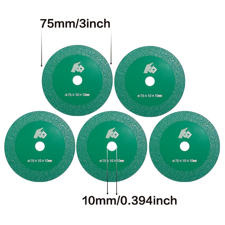 5pcs Glass Cutting Disc, 1mm Ultra-thin Diamond Cutting Saw Blade For Ceramic, Tile, Glass, Jade, Wine Bottles, Crystal