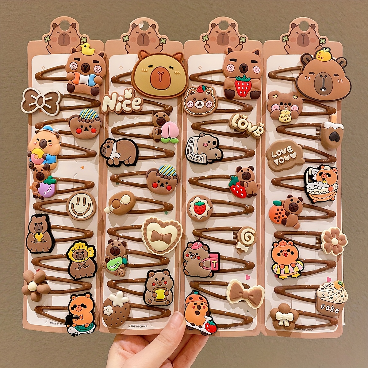 10 20pcs cute capybara hair clips girls colorful adorable - Temu