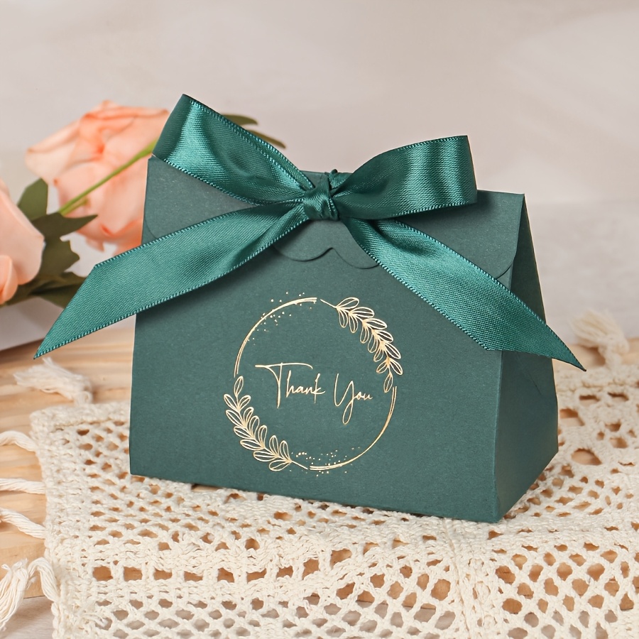 Image of 10pcs Thank You Exquisite Souvenir Candy Gift Box, Birthday Party, New Year's Gift Decoration Eid Gift Box, Shower Birthday Party Small Gift Gift Paper Boxpaper Box