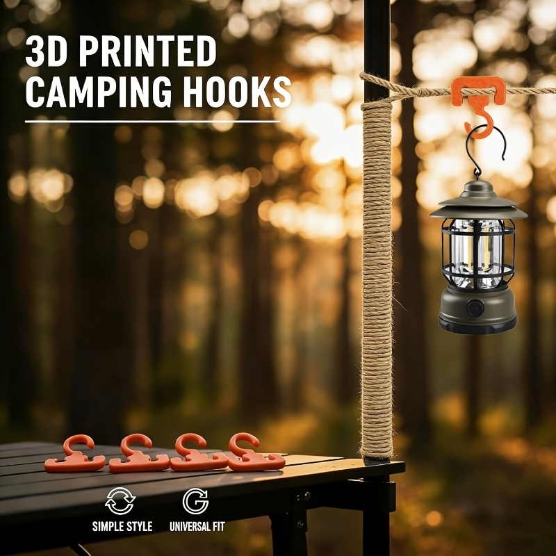4pcs Multi-Functional Outdoor Camping Rope Hooks