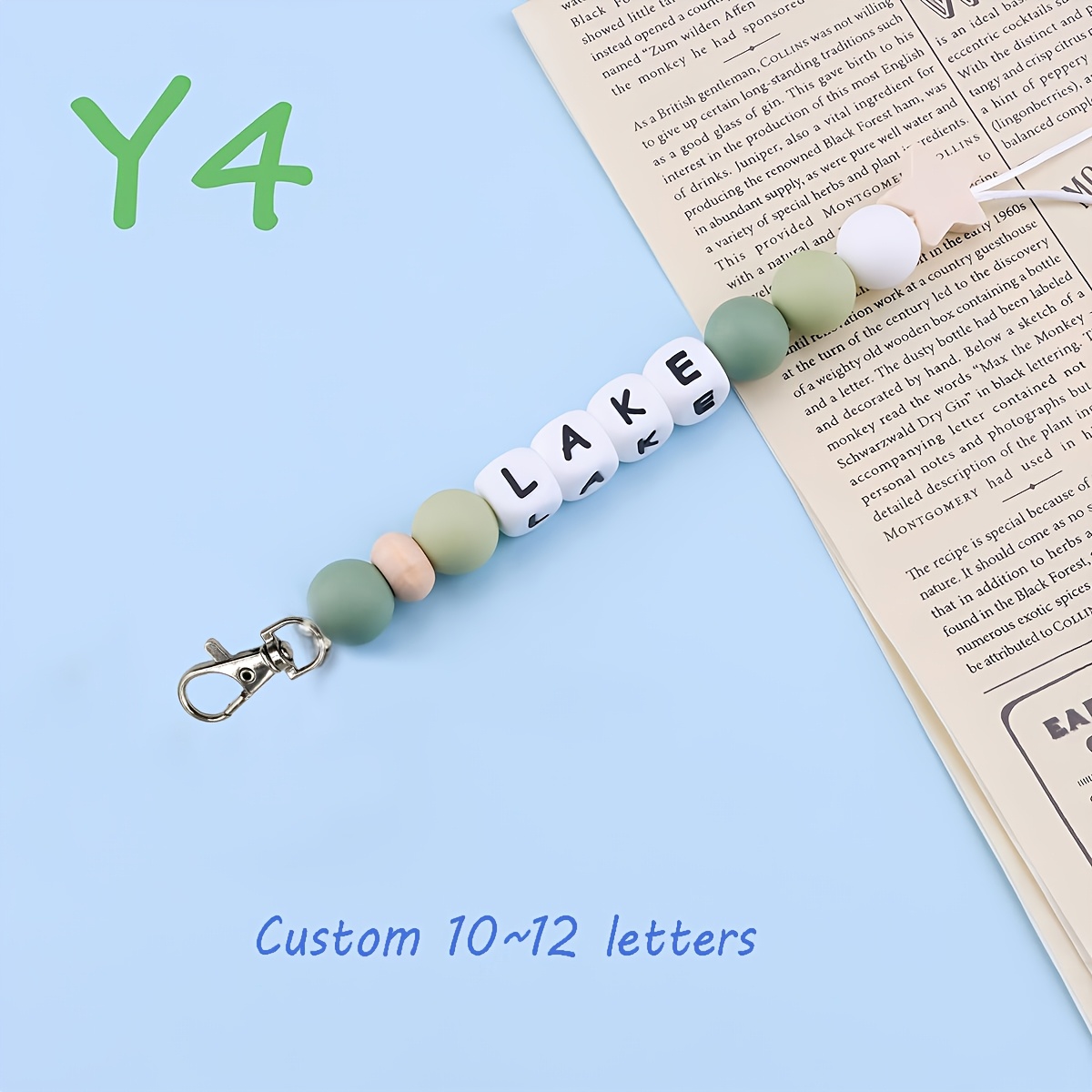 TEMU [custom]1 Personalized Silicone Letter Keychain, Element, Bag/water Bottle Name Tag Accessory, Mother's Day Or Graduation Gift (can Customize