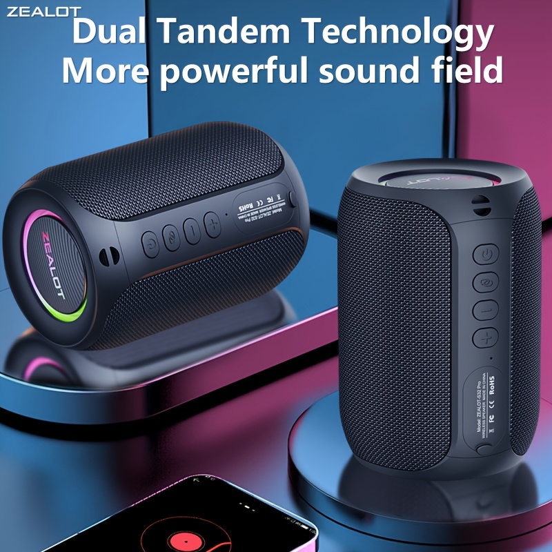 Zealot S32 Pro Wireless Speakers with Dual Pairing