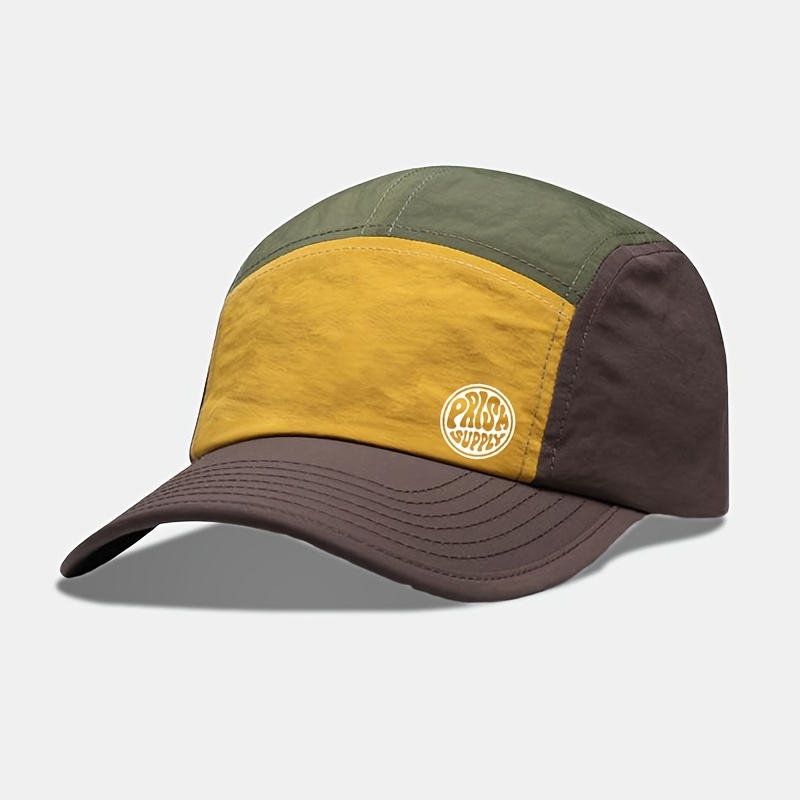 TEMU Gorra de béisbol de paneles para hombre para exteriores, gorra de correr ajustable de secado rápido, gorra de sol de color, adecuada para