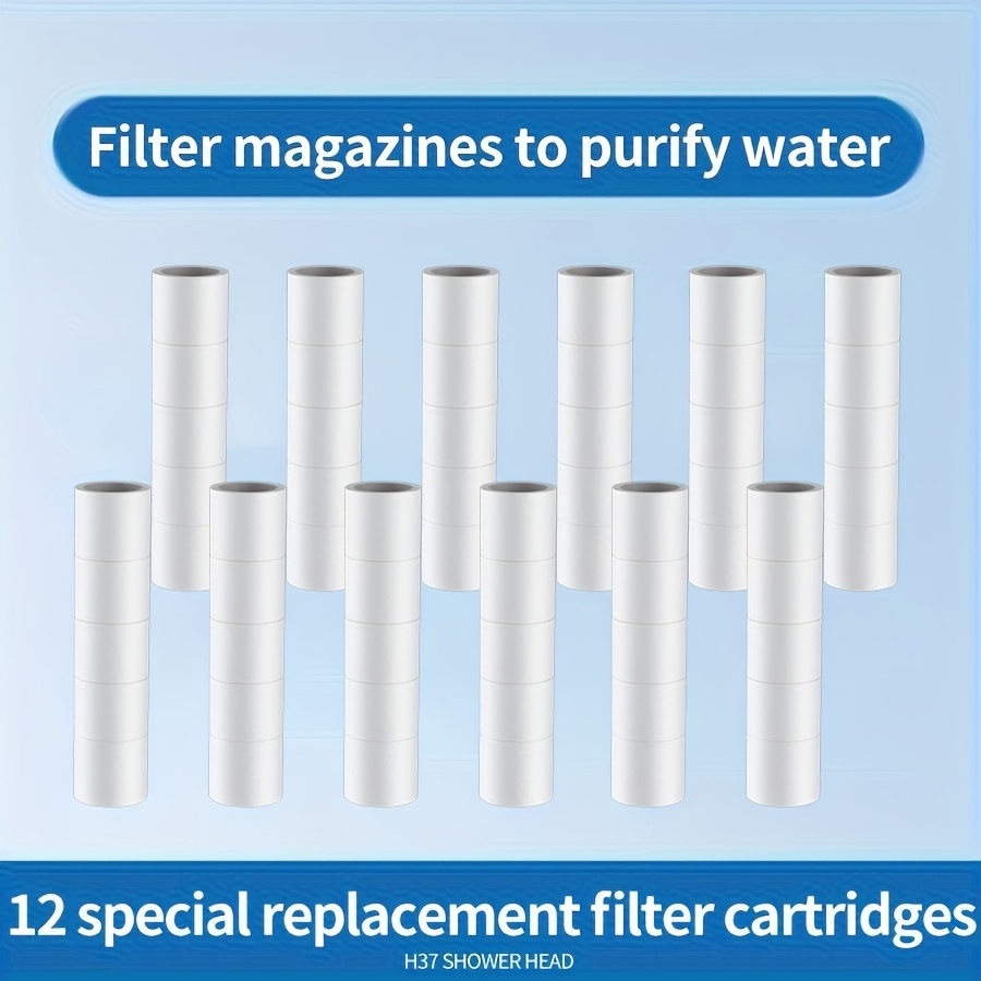 12 Replacement Filter Elements For Faucet Shower Head , Shower Head Purifier Additions, For Shower Use