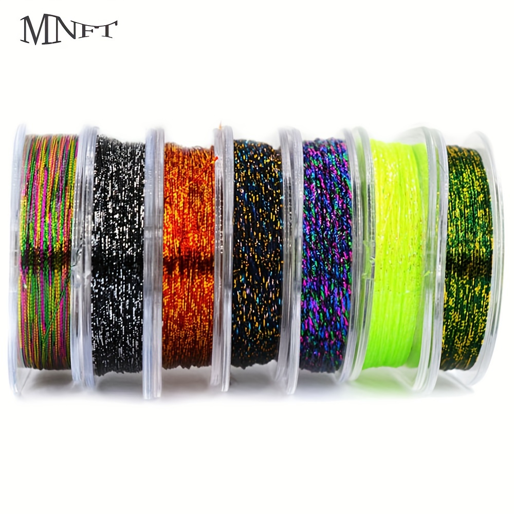 

Mnft 7-pack Polyether Fishing Rod Guide Wrapping Line - 50m Spools Of Durable Metallic Guide Repair Decorative Thread For Fishing Rod Building, No Magnesium Rod/flint Included