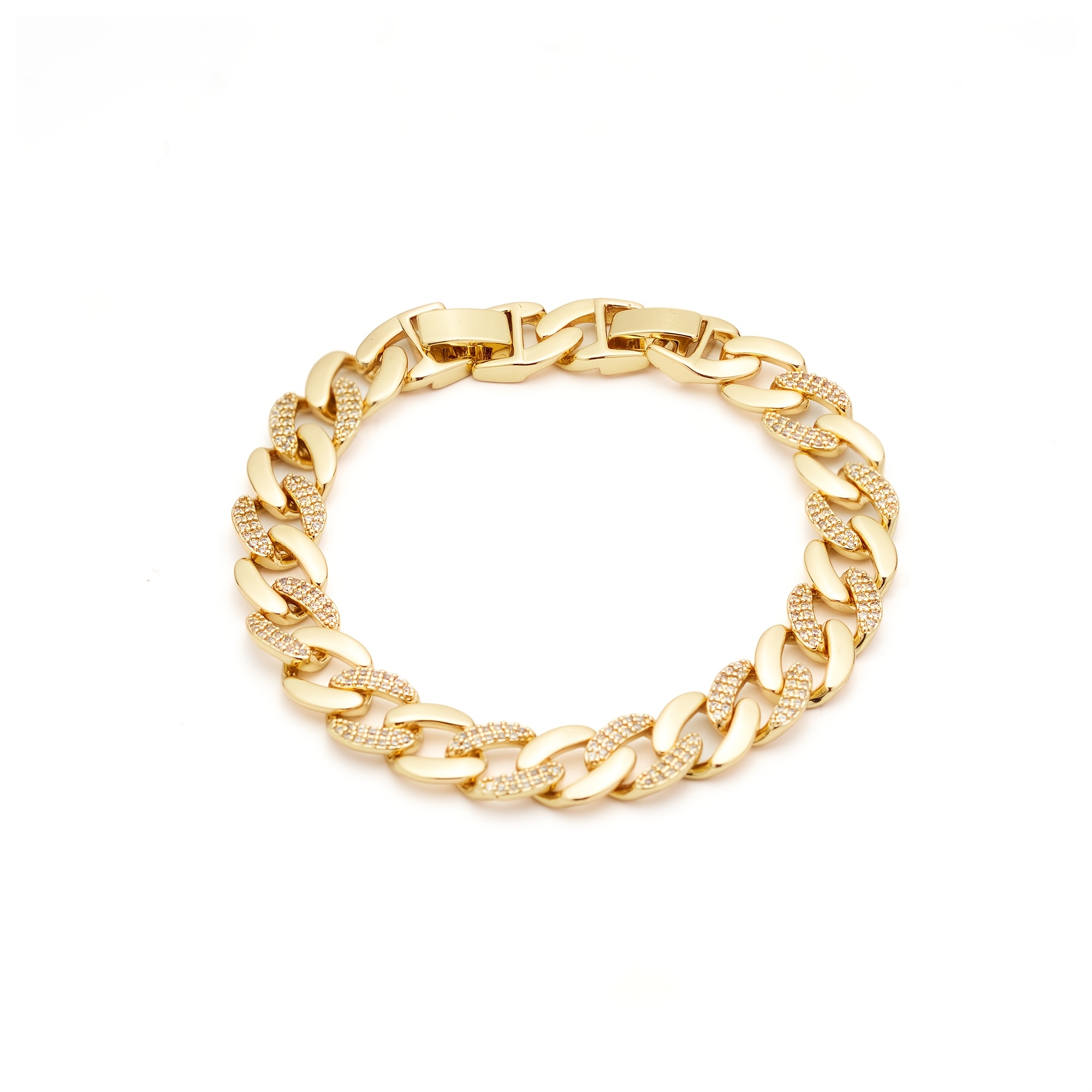 Light Luxury Elegant Figaro Cuban Chain Bracelet, Unisex Gift