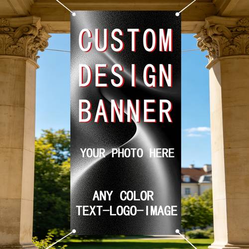 item picture party supplies 1 personalized banner backdrop cloth large size uploadable picture text logo party welcome vertical banner door hanging flag banner suitable for birthday holidays garden gathering