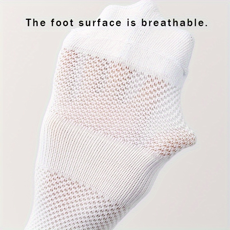 5 Pairs Men'S Mid-Calf Basketball Socks - Breathable Thick Towel Bottom, All-Season Moisture-Wicking Athletic Socks for Sports & Fitness, USA Sizes 6-9, White, Sports Socks, Sports Footwear, Sleek Sock Design, Durable Sock Material, Workout Essentials, Sporty Look, Moisturewicking Fabric, Active Lifestyle