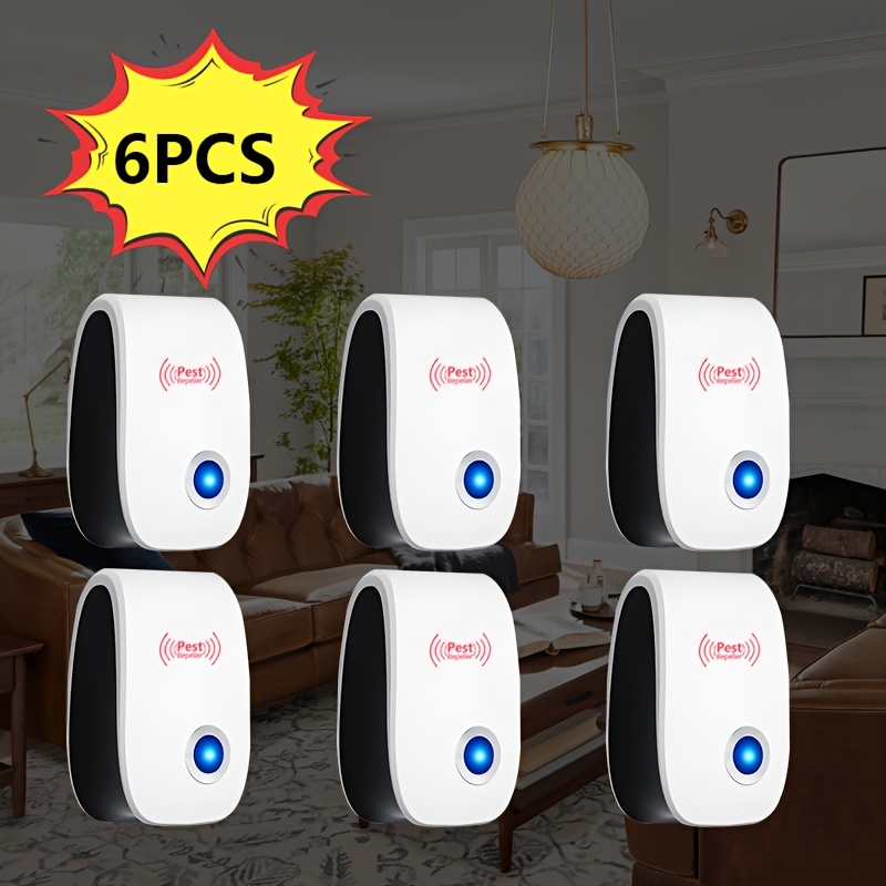 TEMU 4pcs/6pcs/8pcs Technology Insect Repellent, Upgraded Mouse And Mouse Repellent, Indoor Insect Repellent, 3 Mode Settings, All Kinds Of Insects,