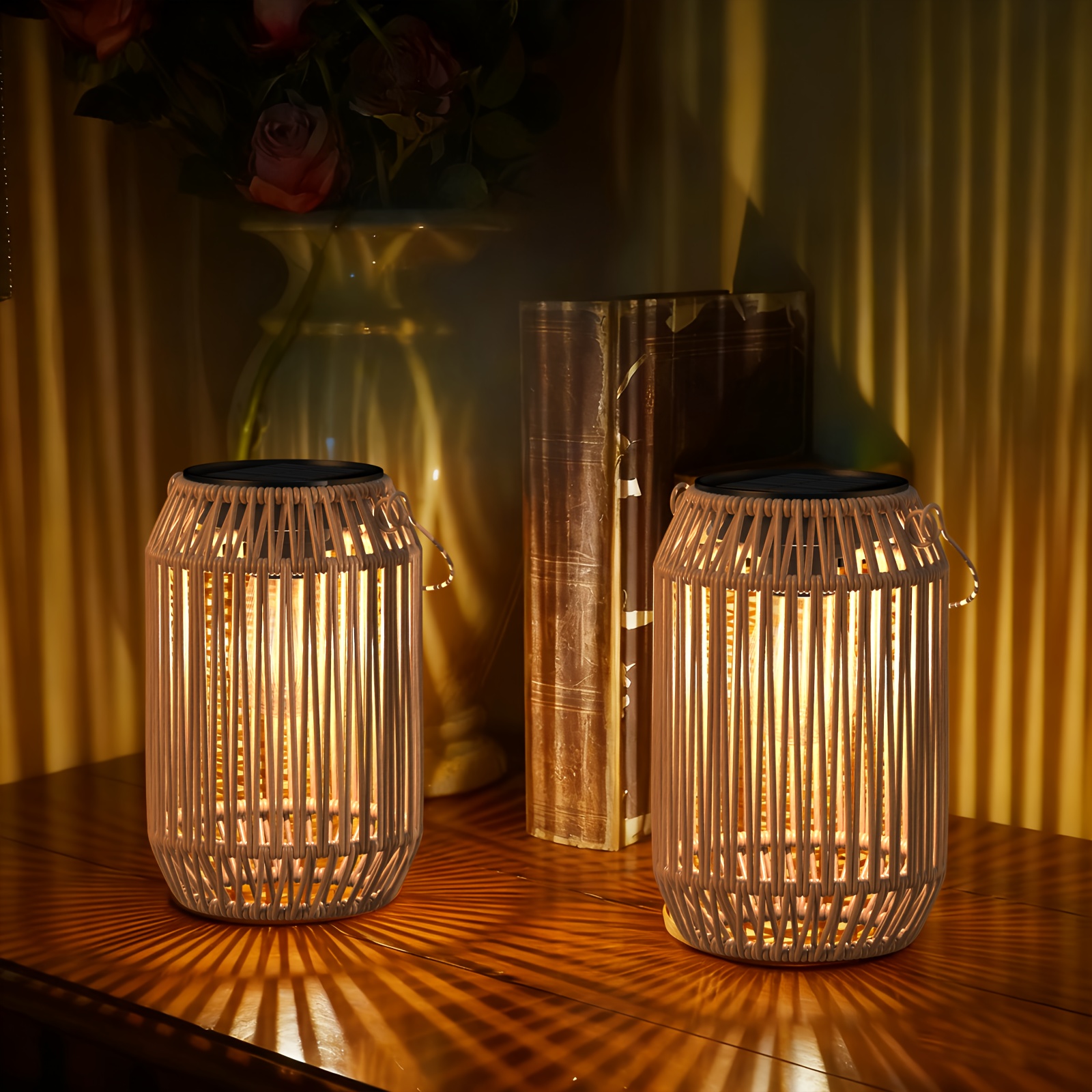 Solar Lanterns Outdoor Solar Lights For Outside Hanging Solar Woven Lantern Solar Lamp Lights Decoration For Garden,yard,patio,porch,trees,lawn,pathway Ip65