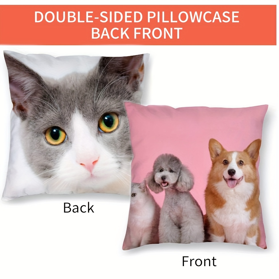 E-shop Personalisierter doppelseitiger Kissenbezug mit verschiedenen Mustern, DIY personalisierter Gedenkkissenbezug, individuelles weiches Geschenk,