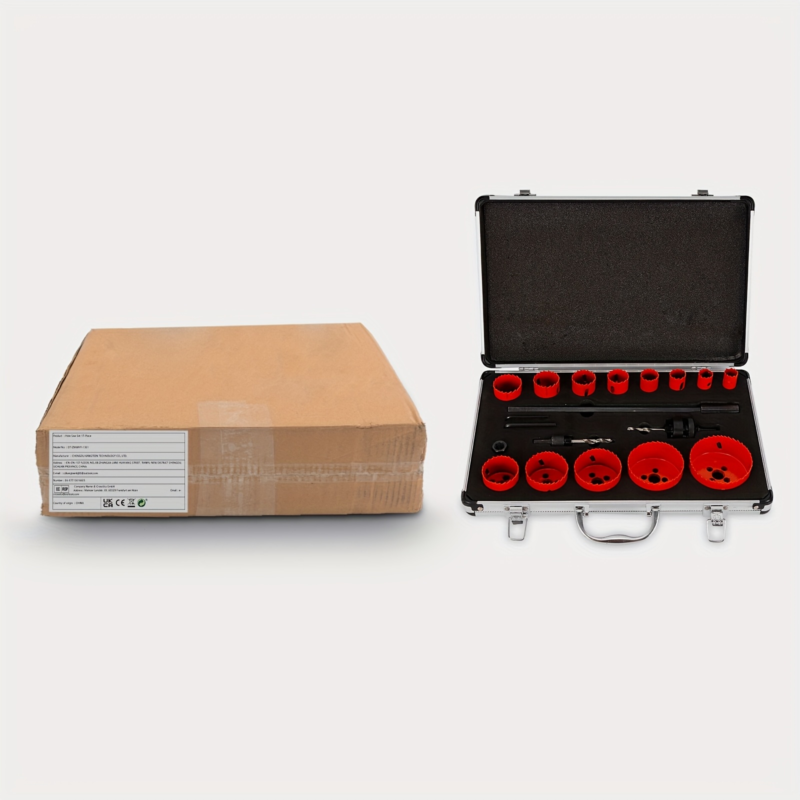 Image of Set, 19-76mm Hole Drill Wood, Hss Wood Set Set Hole Drill Set With 300mm Extension Suitable For Cutting Stainless Steel, Aluminium