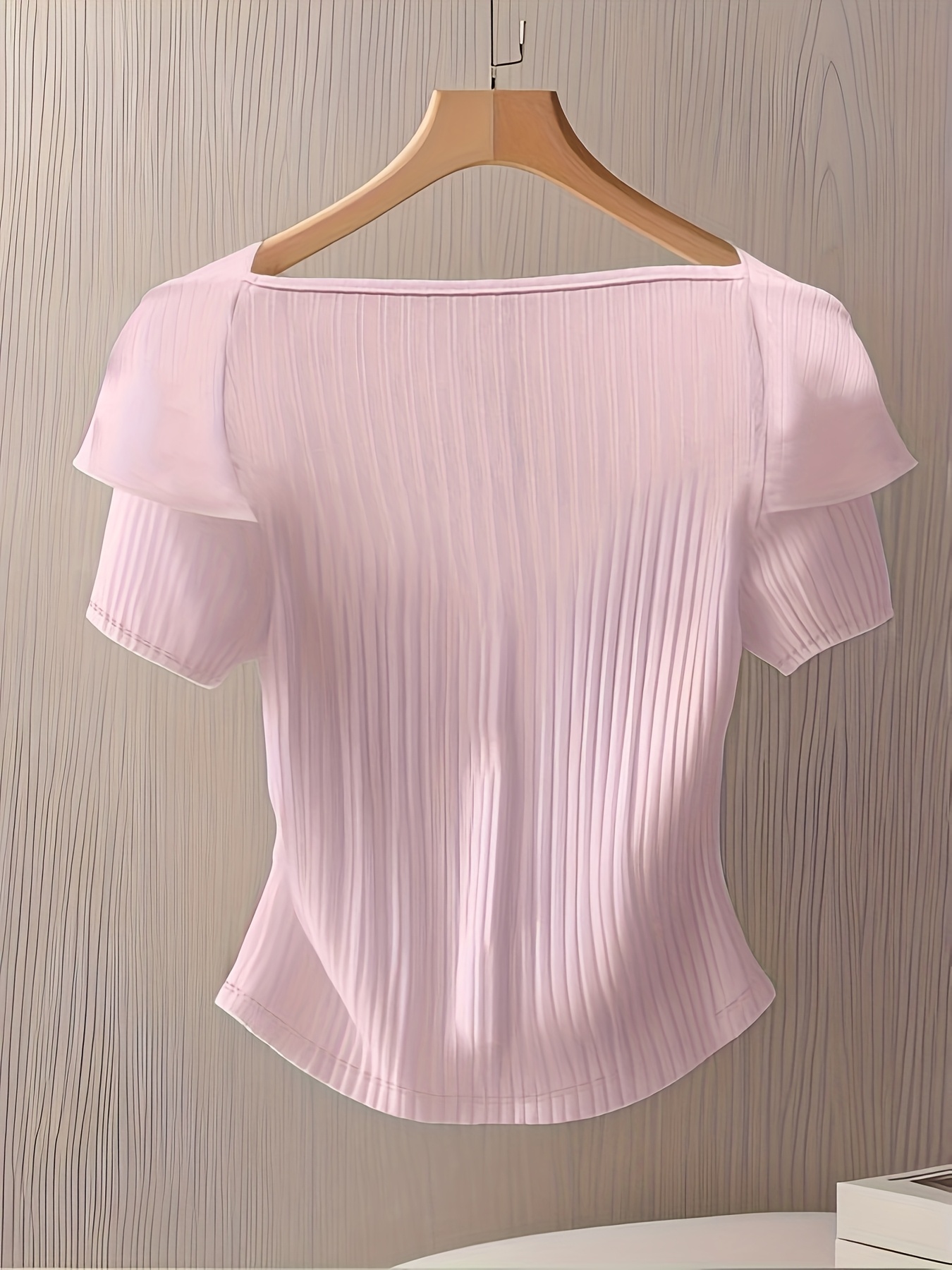 Women's Summer Short Sleeve Top - Elegant Middle Eastern-Inspired Button-Front Design, Lightweight Breathable Fabric, Machine Washable Solid Color Blouse for Casual & Formal Wear, Versatile Clothing, Sophisticated Style, Ribbed Texture, Stylish Women