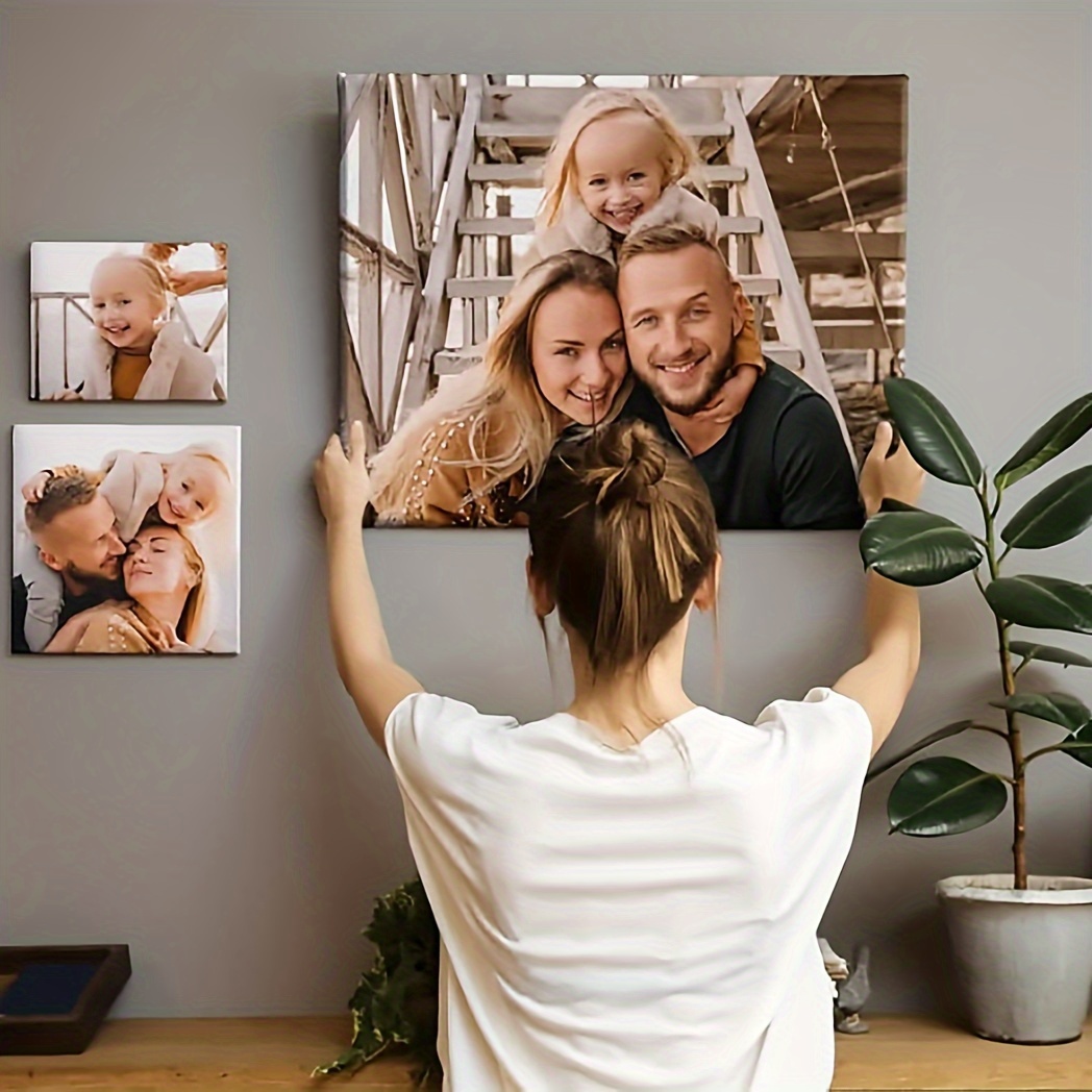 

2d Custom Canvas Print, Personalized Photo Wall Art, Contemporary Style, Indoor Decor For Bedroom, Christmas Themed, Love Occasion, Ideal For Family & Friends, Unique Gift For Holidays &